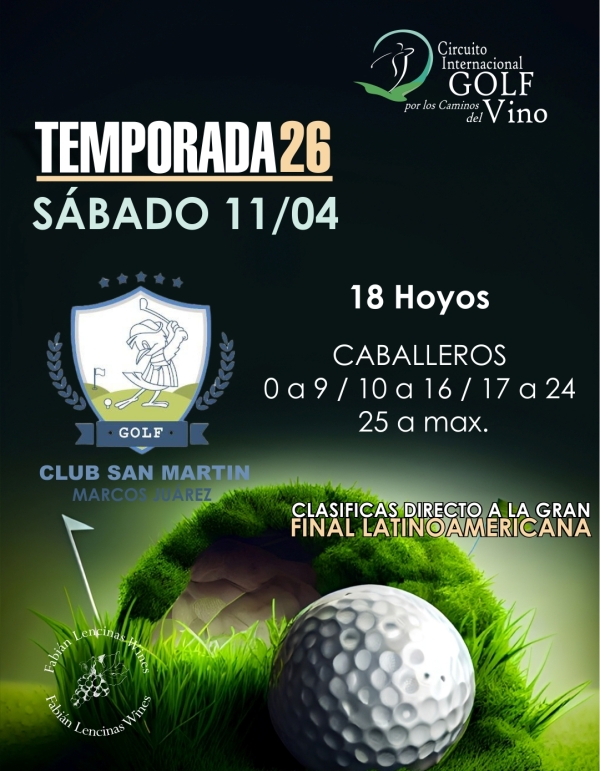 San Martín inaugura la temporada 2026 de golf con una fecha clave del International Wine Tour