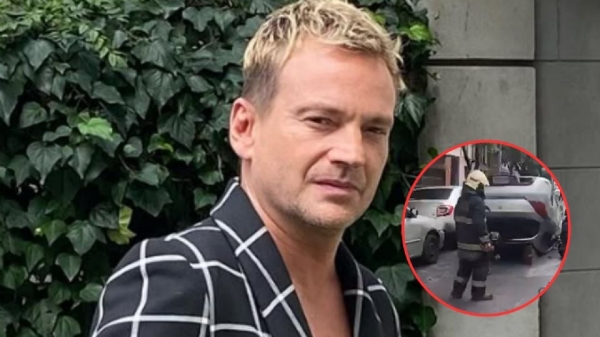 Guillermo Pfening sufrió un accidente en Núñez: volcó tras chocar contra un auto estacionado