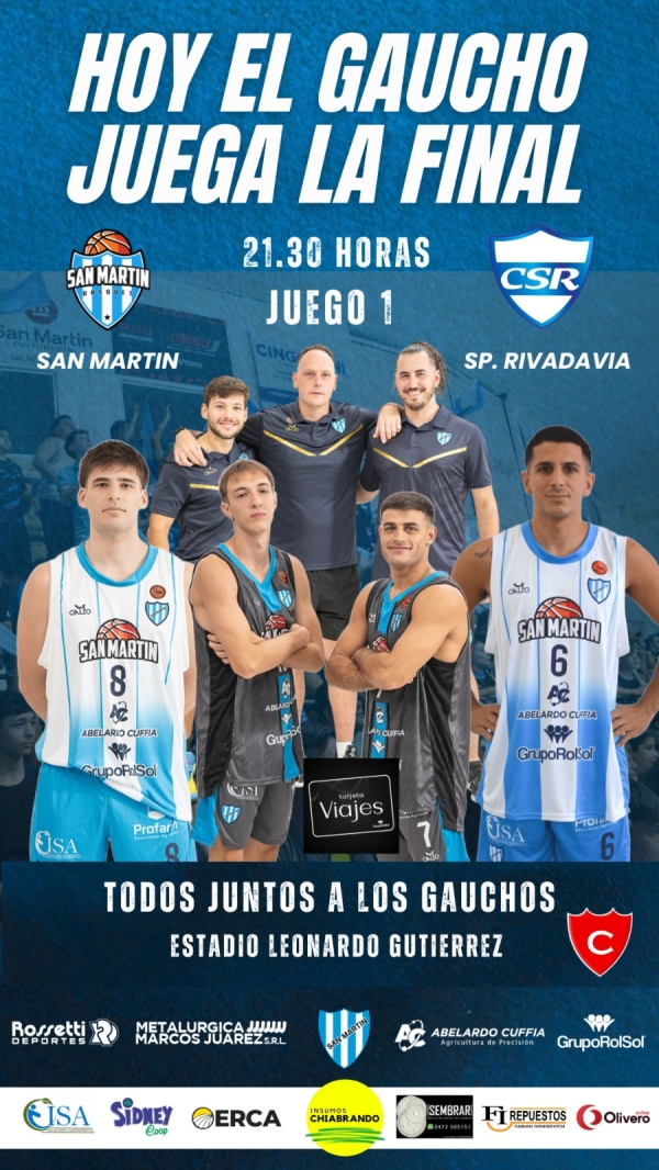 San Martín y Sportivo Rivadavia ponen en marcha esta noche la gran final del Apertura de la Cañadense