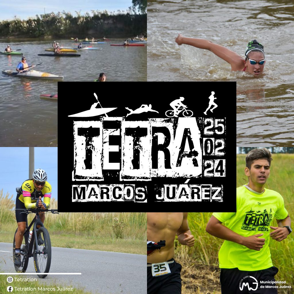 La edición 2024 del Tetratlón Marcos Juárez tendrá lugar el domingo 25 de febrero a las 8.30 horas