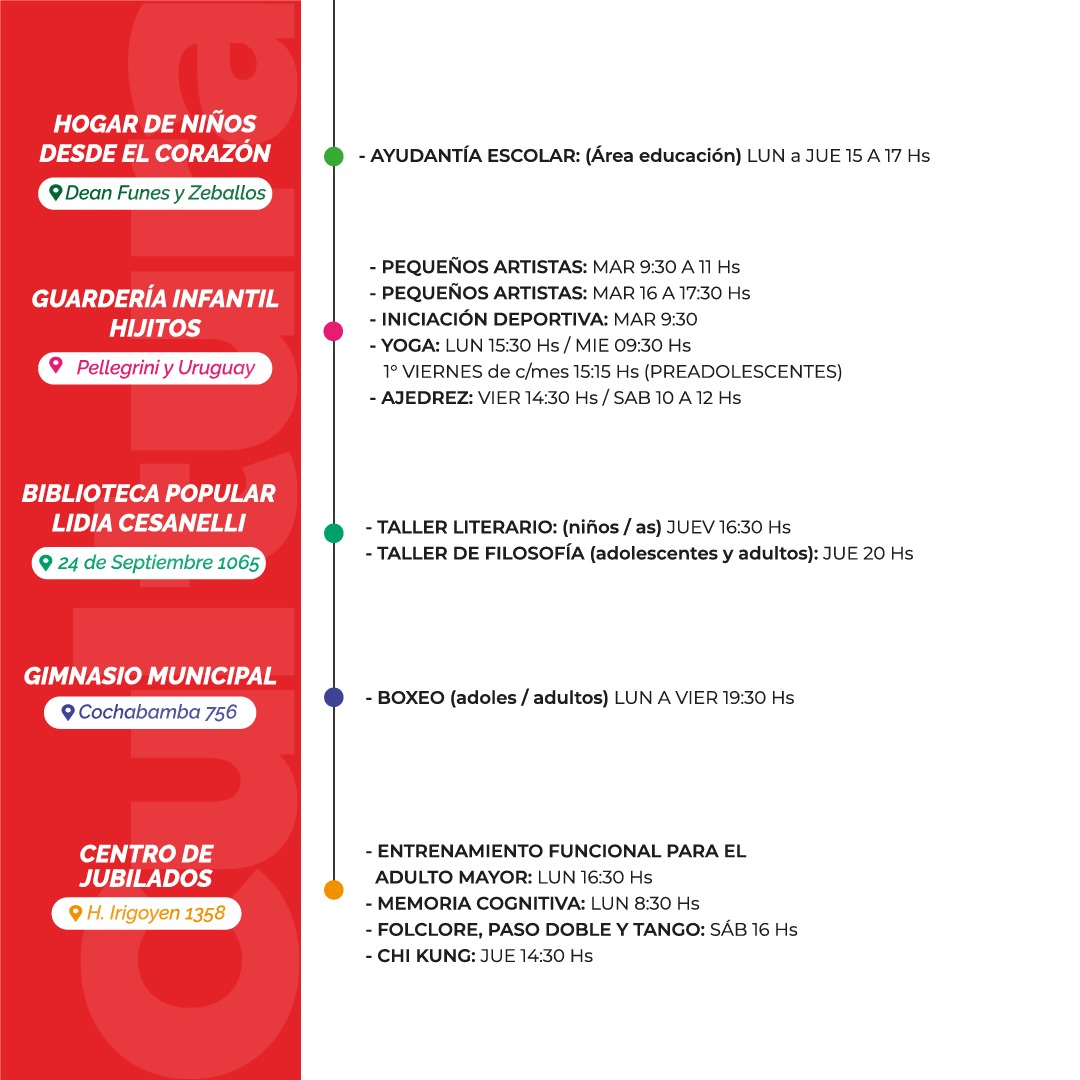 Talleres del programa Cultura Comunitaria 2024