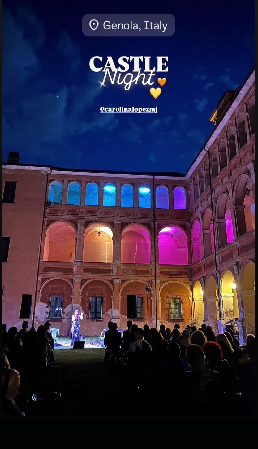 La cantante Carolina López brilla en Italia y emociona a Genola con su música