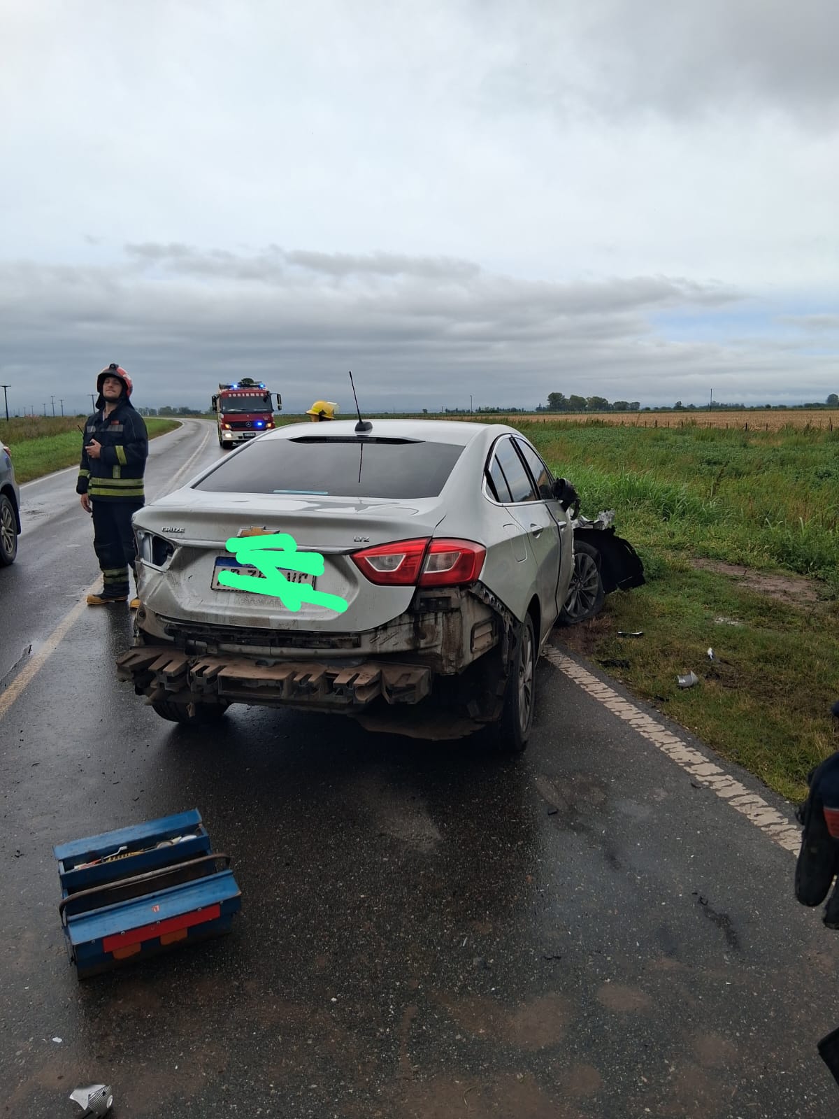 Choque entre dos vehículos en Ruta 15 dejó tres personas trasladadas al Samco de Armstrong