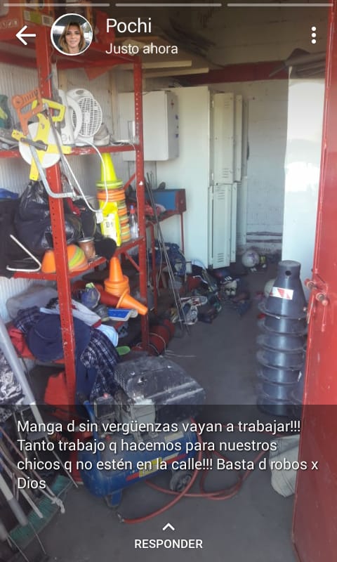 Armstrong:  robaron botines, pelotas y el bufét de Barraca