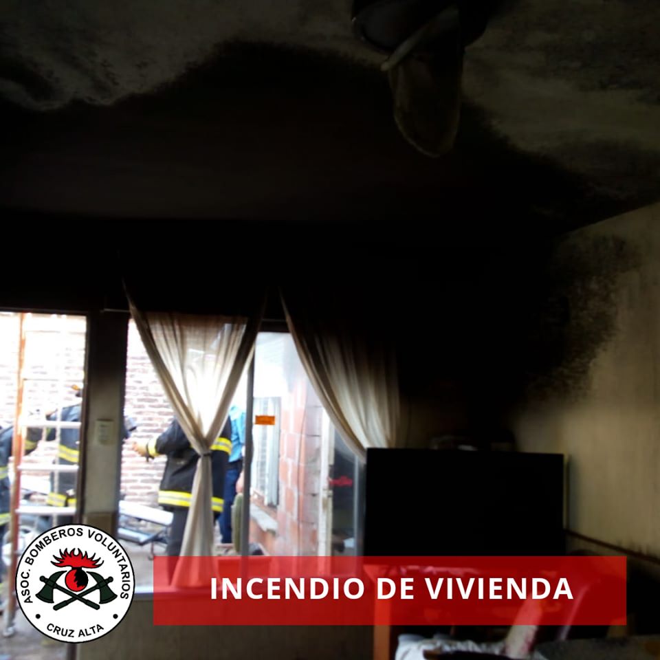 Cruz Alta:  un abuelo y un menor fueron trasladados al hospital por inhalación de humo