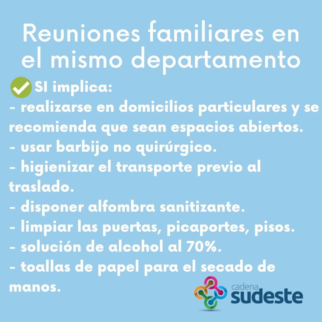 Formulario para reuniones familiares en el mismo departamento