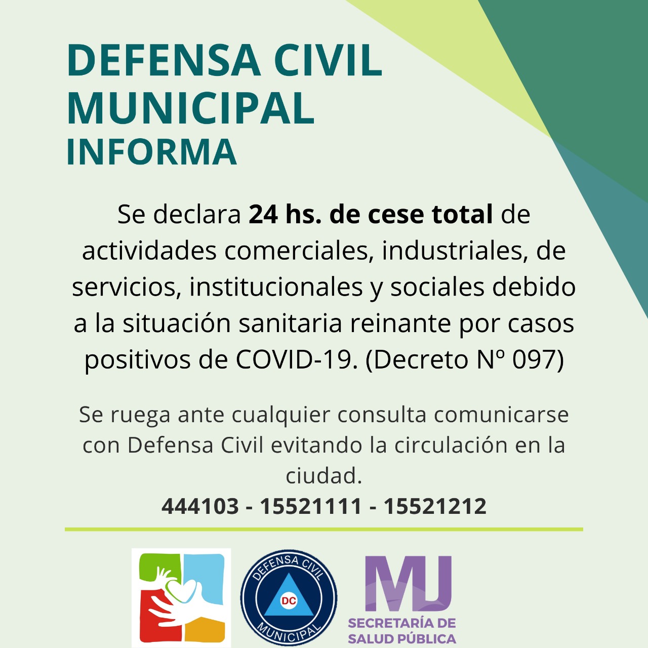 Cuarentena estricta por 24 hs al haber 16 nuevos casos positivos en la ciudad