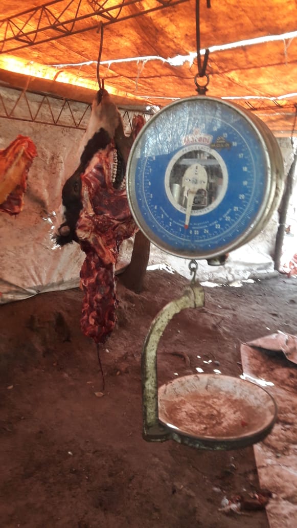 Detenido por faneamiento y comercialización ilegal de 270 kilos de carne