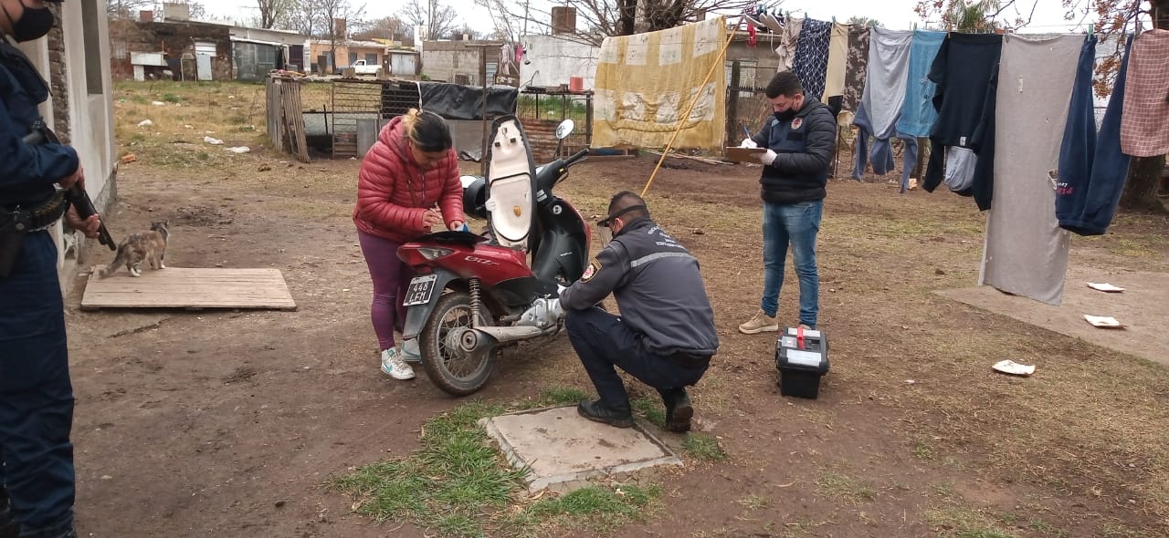 8 allanamientos confirmados por el robo de motocicletas y un hecho de usurpación