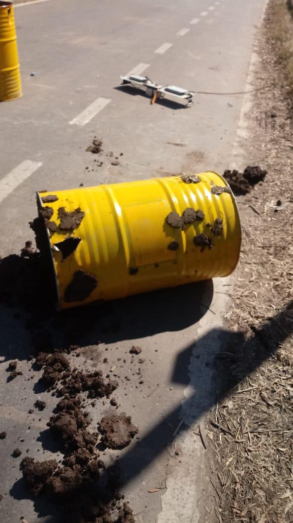 Leones: Destruyeron elementos que cerraban el acceso de la ruta 9 y E 59