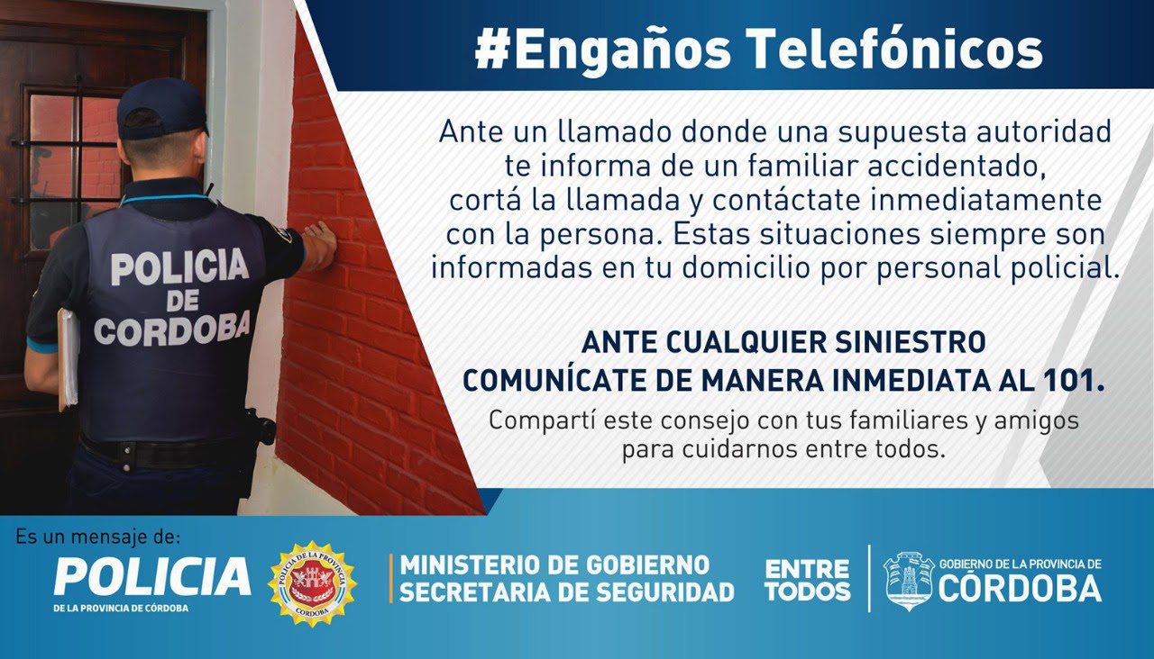 Provincia advierte sobre engaños telefónicos