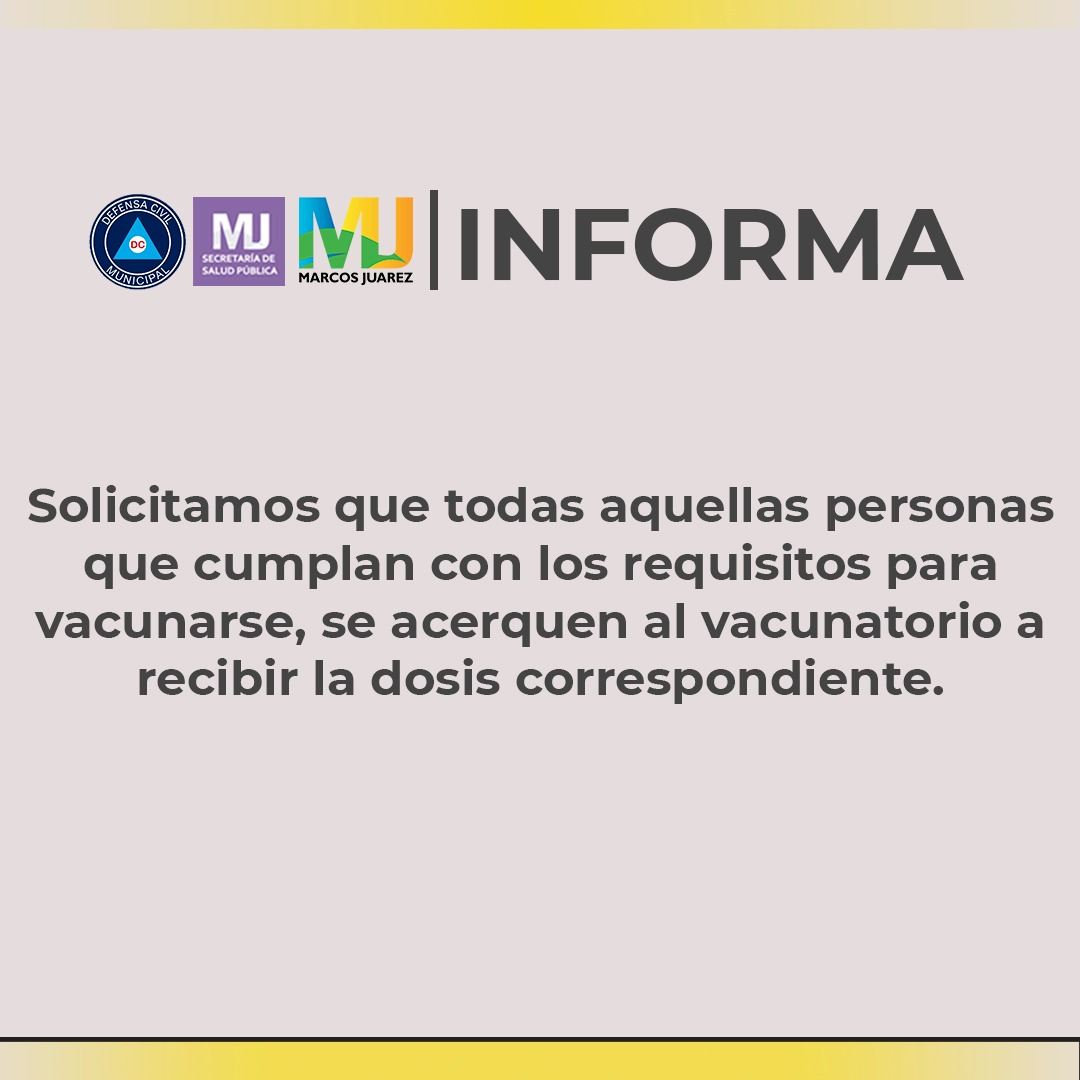 Vacunación tercera dosis sin turno