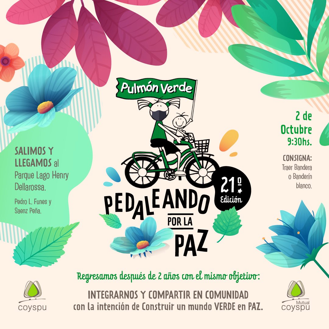 21 edición de Pulmón Verde con el lema “Pedaleando por la paz”