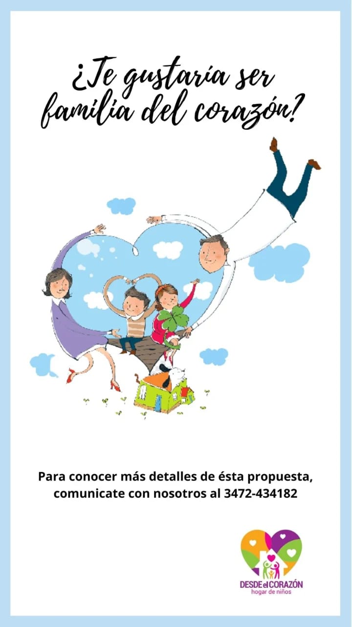 “Proyecto Familias del Corazón” busca que las familias de Marcos Juárez reciban a los niños del Hogar desde el Corazón