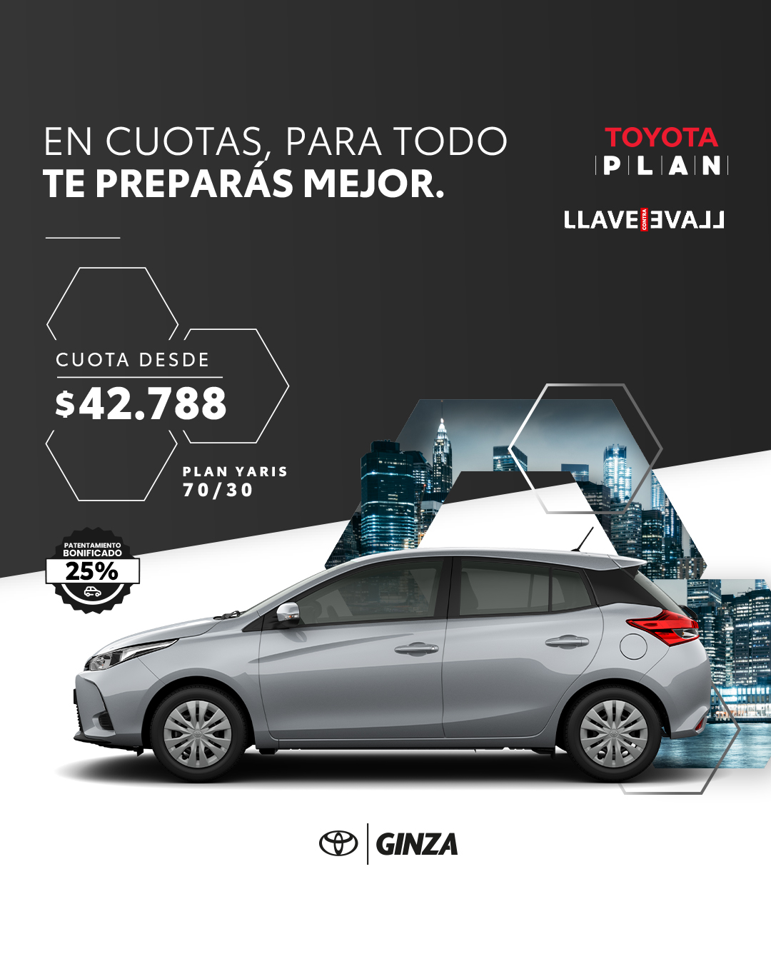 Ginza ofrece Toyota Plan, una financiación directa de fábrica para adquirir vehículos Toyota