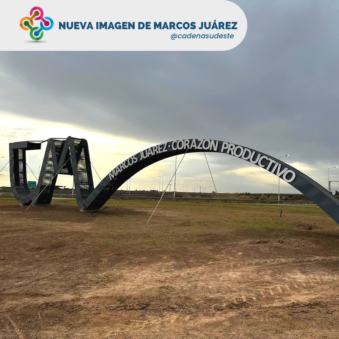 Marcos Juárez ya tiene su escultura en el ingreso a la ciudad 