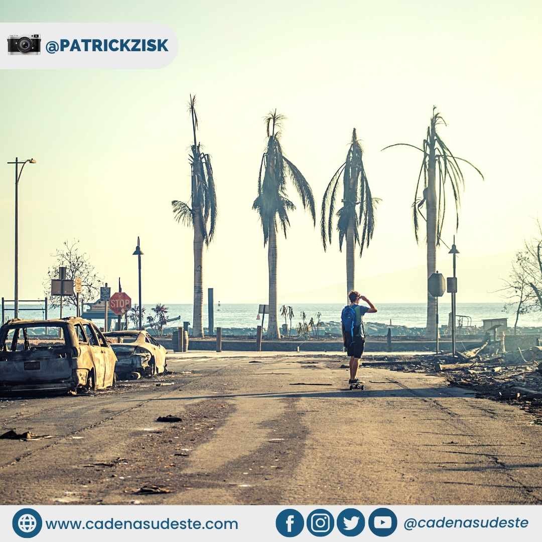 “Conocía la ciudad perfectamente pero cuando entré no podía decir dónde estaba parado”, dijo Patrick Zisk sobre los incendios en Hawái
