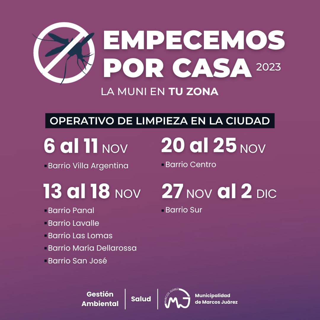 Continúa la campaña de limpieza de patios y jardines en Marcos Juárez