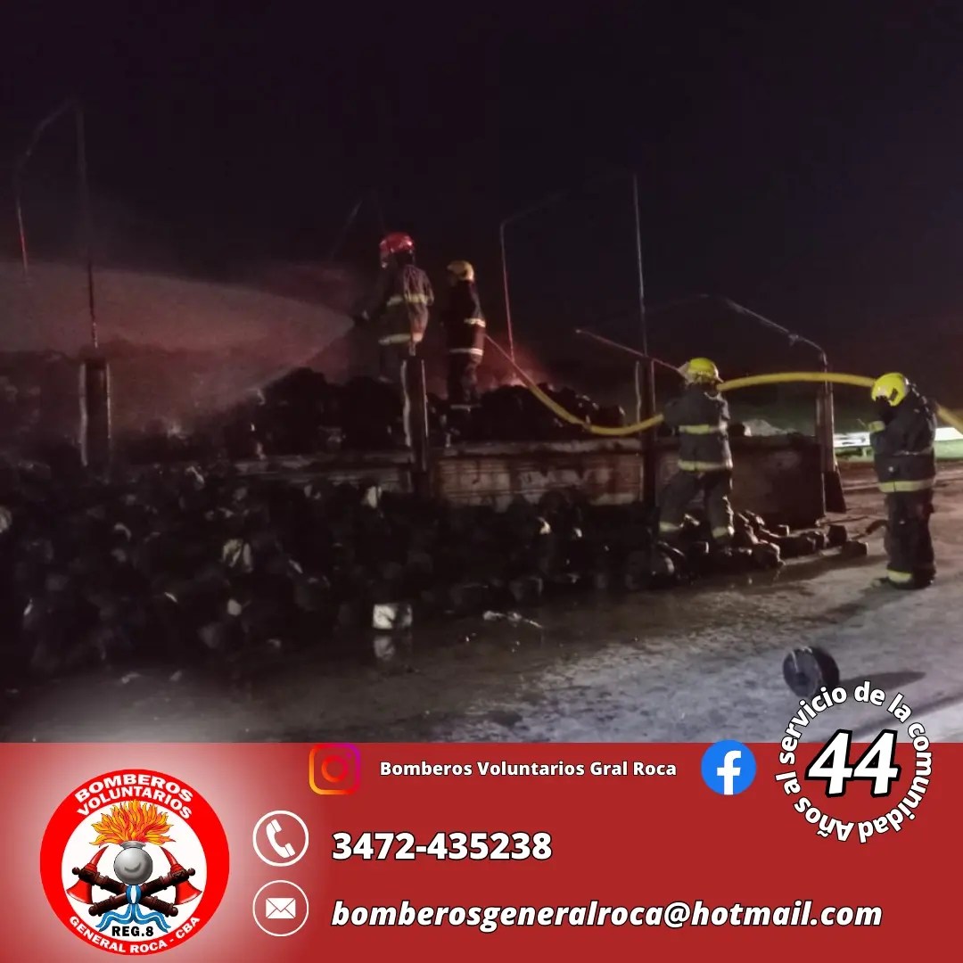 Falleció un conductor al incendiarse la carga de su transporte tras un choque