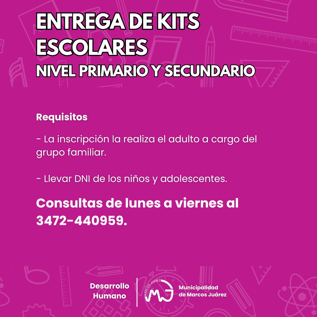 “Vuelta al Cole”, entrega de kits de útiles escolares 