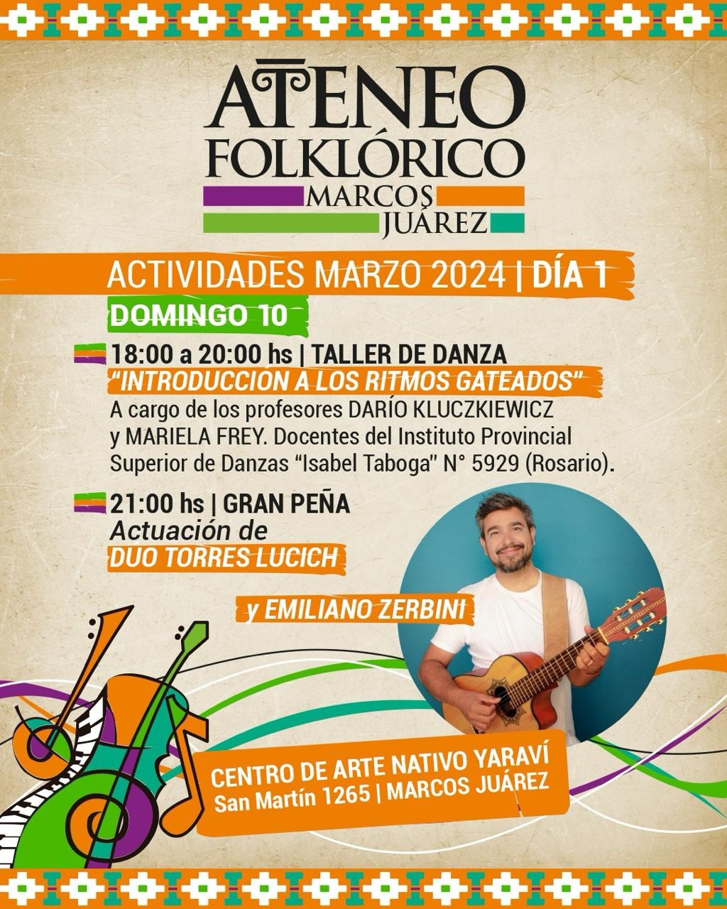 Marcos Juárez será la sede del primer Ateneo Folklórico Provincial a partir del 10 de marzo